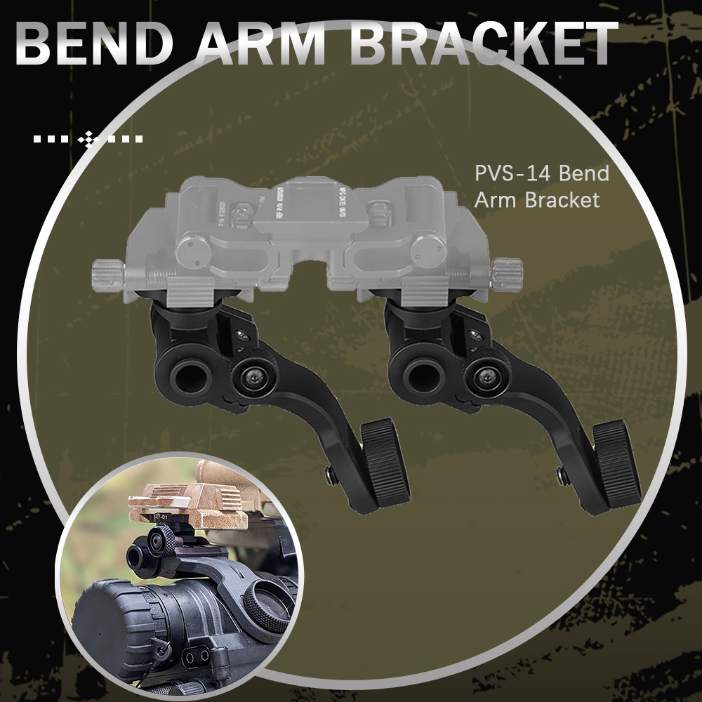 PVS-ZJ G24 Dovetail Bracket J-arm Mount for PVS-14 Helmet Night Vision Device Matel Material Upgrade NVG J-arm Mount Accessories Specification drawing