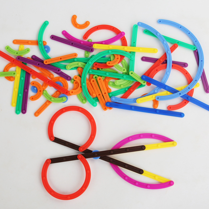 跨境新款儿童益智拼插积木拼图 DIY百变造型创意积木套装益智玩具细节图