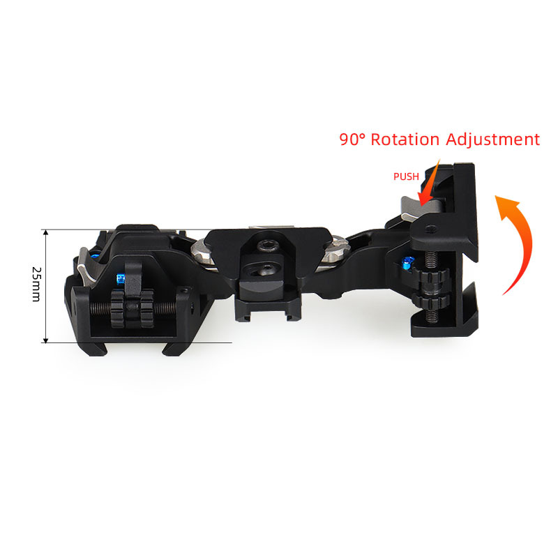 DVS-E New Adapter Bridging Mount Bracket for Night Vision Binoculars G24 Tactical FLIR M24 Recon Fast Helmet Dovetail Mounting Specification drawing