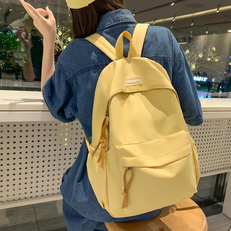 Korean schoolbag girl's Instagram forest-style versatile backpack, Korean simple high school and junior high school birthday style, high looks