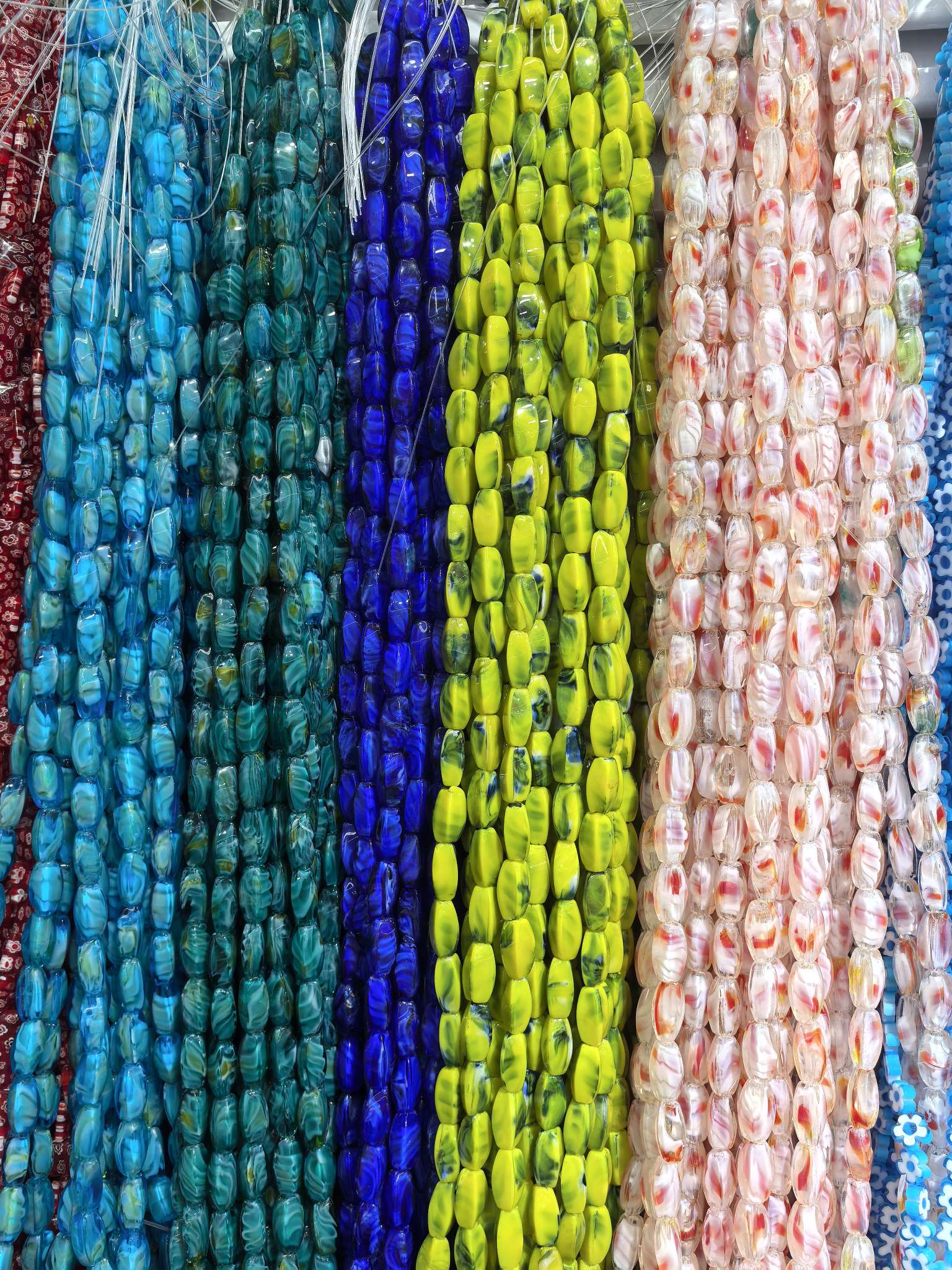6×14纽珠琉璃珠半成品diy饰品配件项链手链耳饰手机链串珠散珠琉璃珠散珠