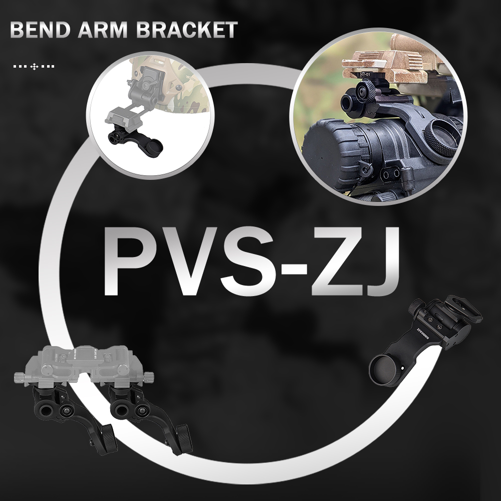 PVS-ZJ G24 Dovetail Bracket J-arm Mount for PVS-14 Helmet Night Vision Device Matel Material Upgrade NVG J-arm Mount Accessories details Picture
