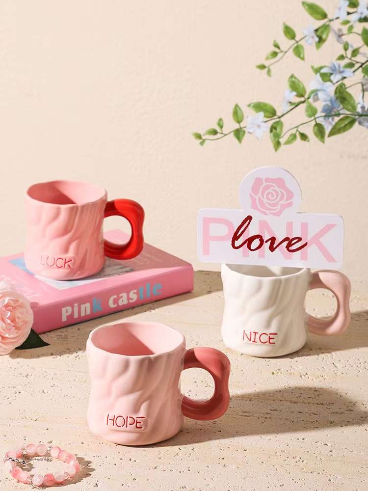 Simple summer men's and women's ceramic cat-shaped mugs, coffee cups, daily necessities cups, tableware sets, folding cups, portable travel cups detail image 2