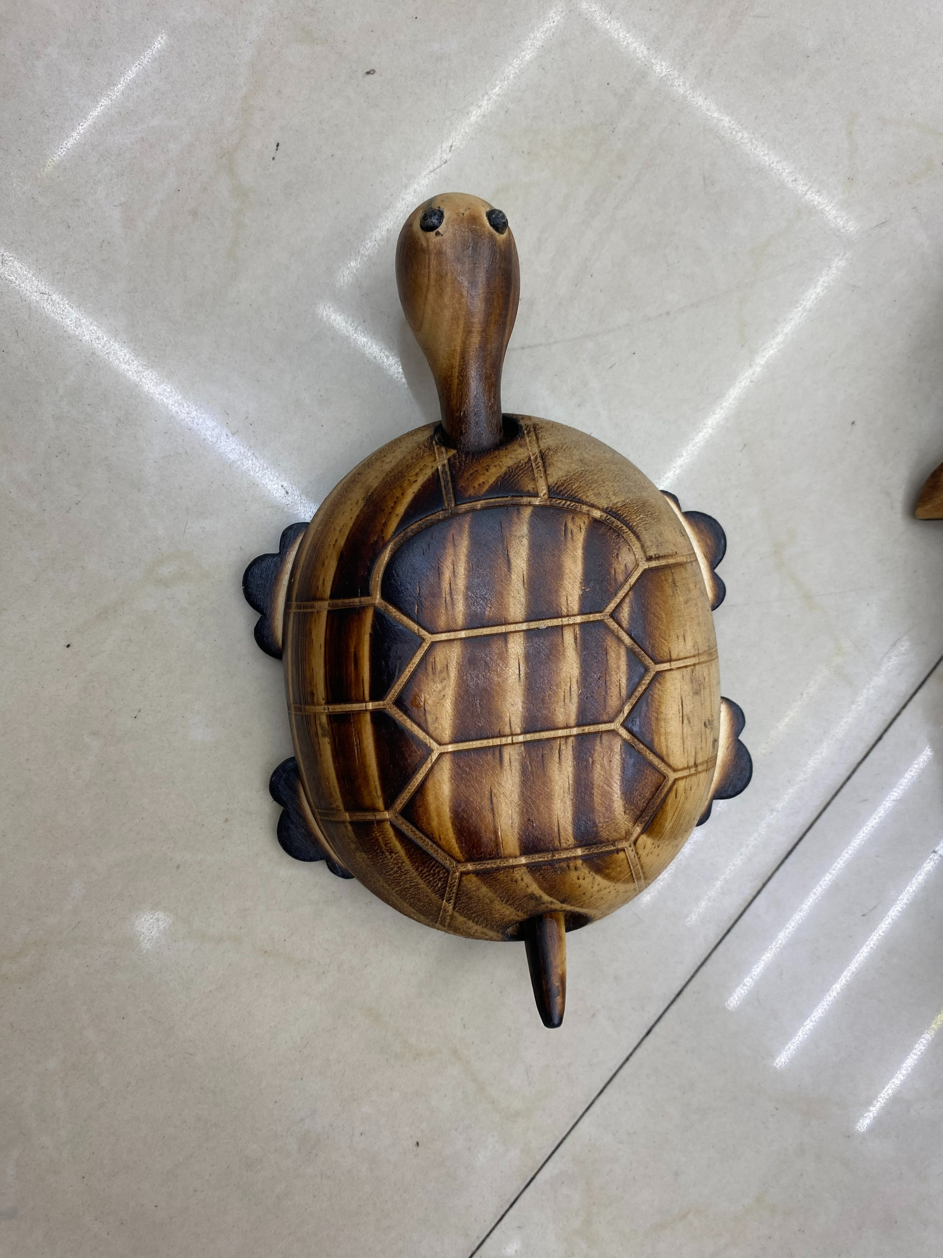 小乌龟模型 可爱木制动物大号乌龟缸 装饰品小摆件 大乌龟儿童玩具