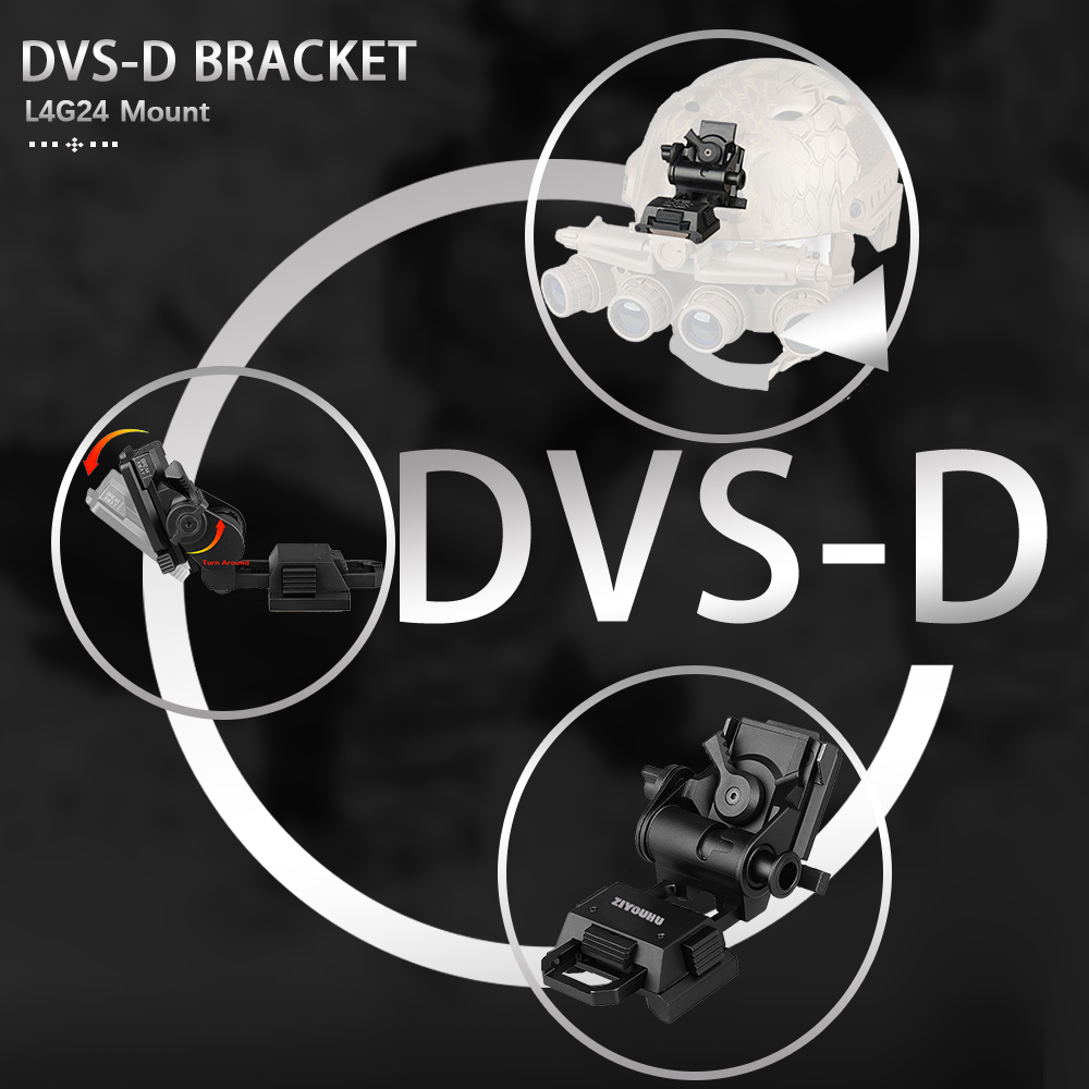 ZIYOUHU DVS-D New NVG Helmet Mount Accessories for L4G24 Dovetail PVS-15, PVS-18 Night Vision Monocular Binoculars Head Mounted details Picture