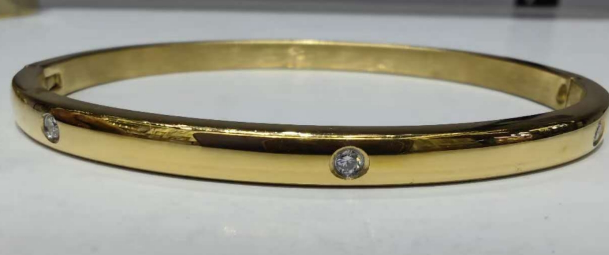 Zircon bracelet, stainless steel bracelet