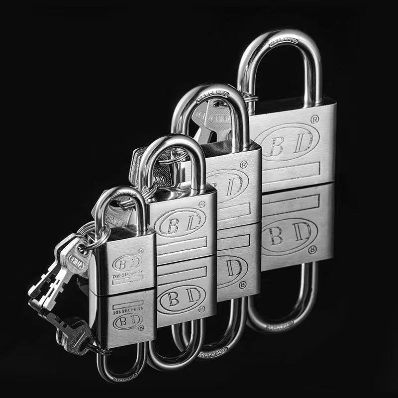 Short Beam Square Blade Padlock Stainless Steel Padlock Full Solid Padlock Door Lock Lock details Picture