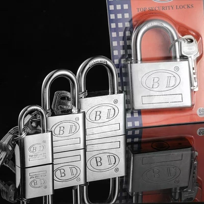 Short Beam Square Blade Padlock Stainless Steel Padlock Full Solid Padlock Door Lock Lock