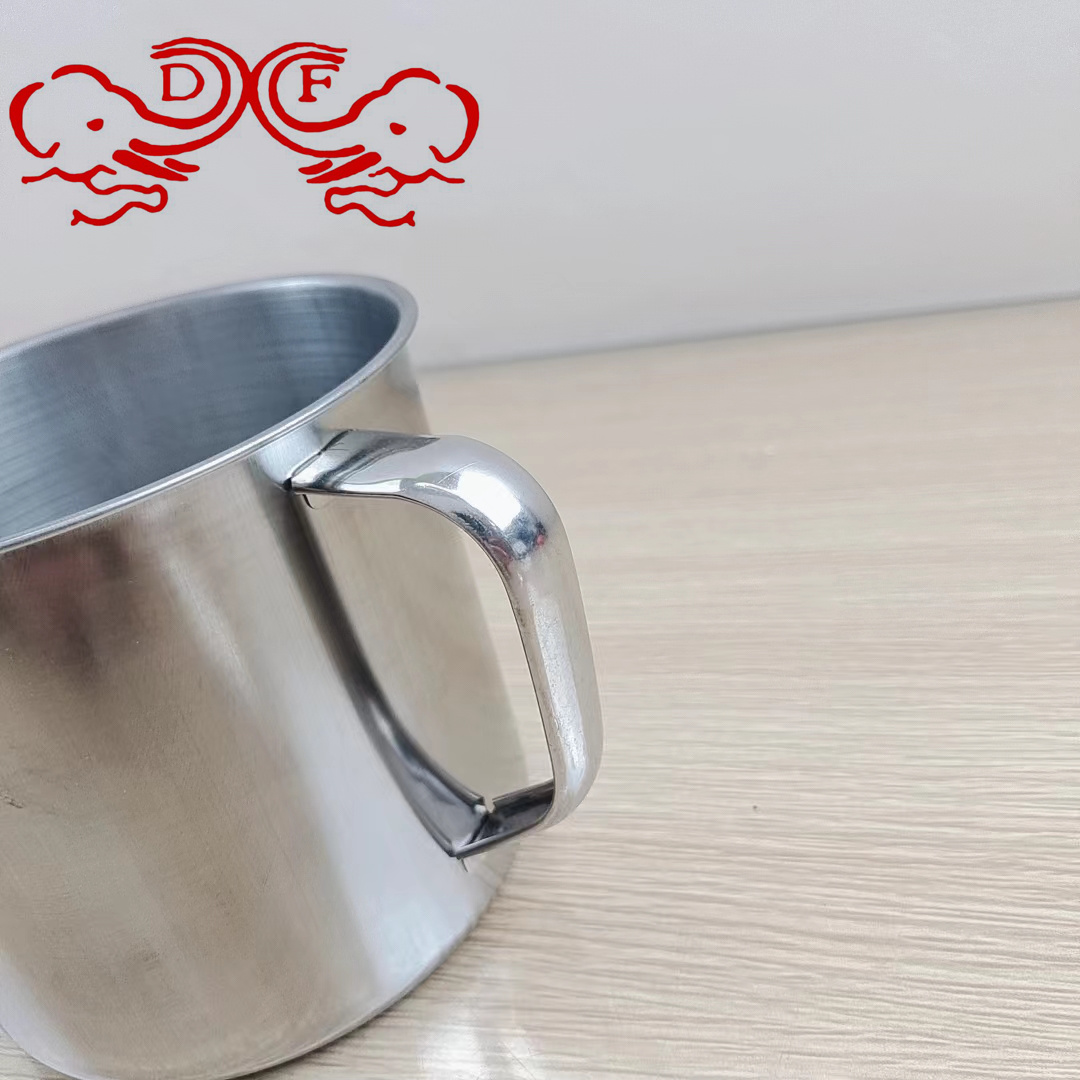 DF68807 stainless steel cup, kindergarten water cup, mouthwash cup, thickened single-layer tea caddy with handle, DF TRADINGHOUSE details Picture