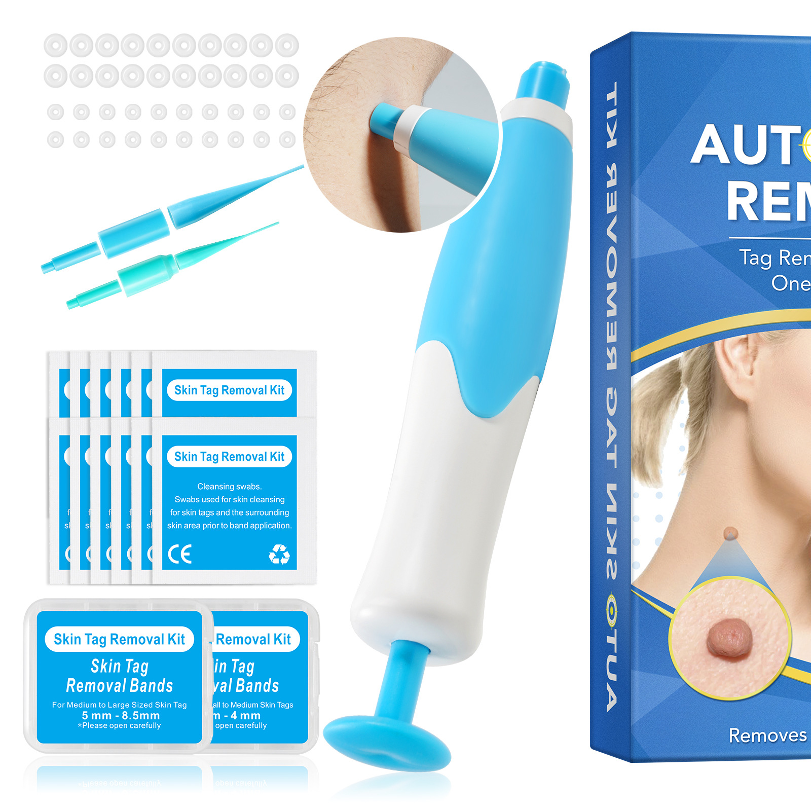 A simple double-headed pen for removing flesh and bones and a tool set Application Scenario