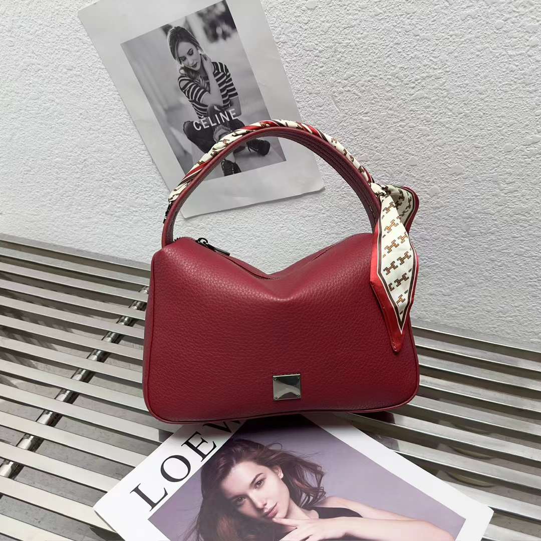 Fashionable women's leather bag, elephant grey vegetable basket bag, women's bag, top layer cowhide single-shoulder bag, women's crossbody fashionable women's luxury imitation men's bag, men's 2024 simple elephant grey vegetable basket bag, elephant grey vegetable basket bag Item Picture