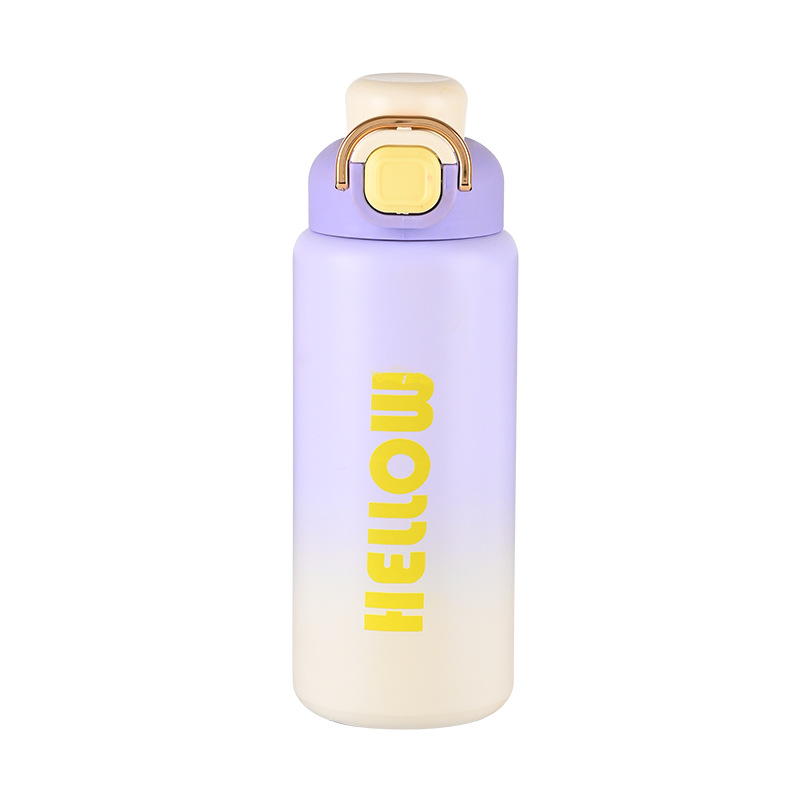 Z37-81042024 New gradient stainless steel insulated cup, high appearance level for girls, straw cup, insulated and cold preservation pot Specification image