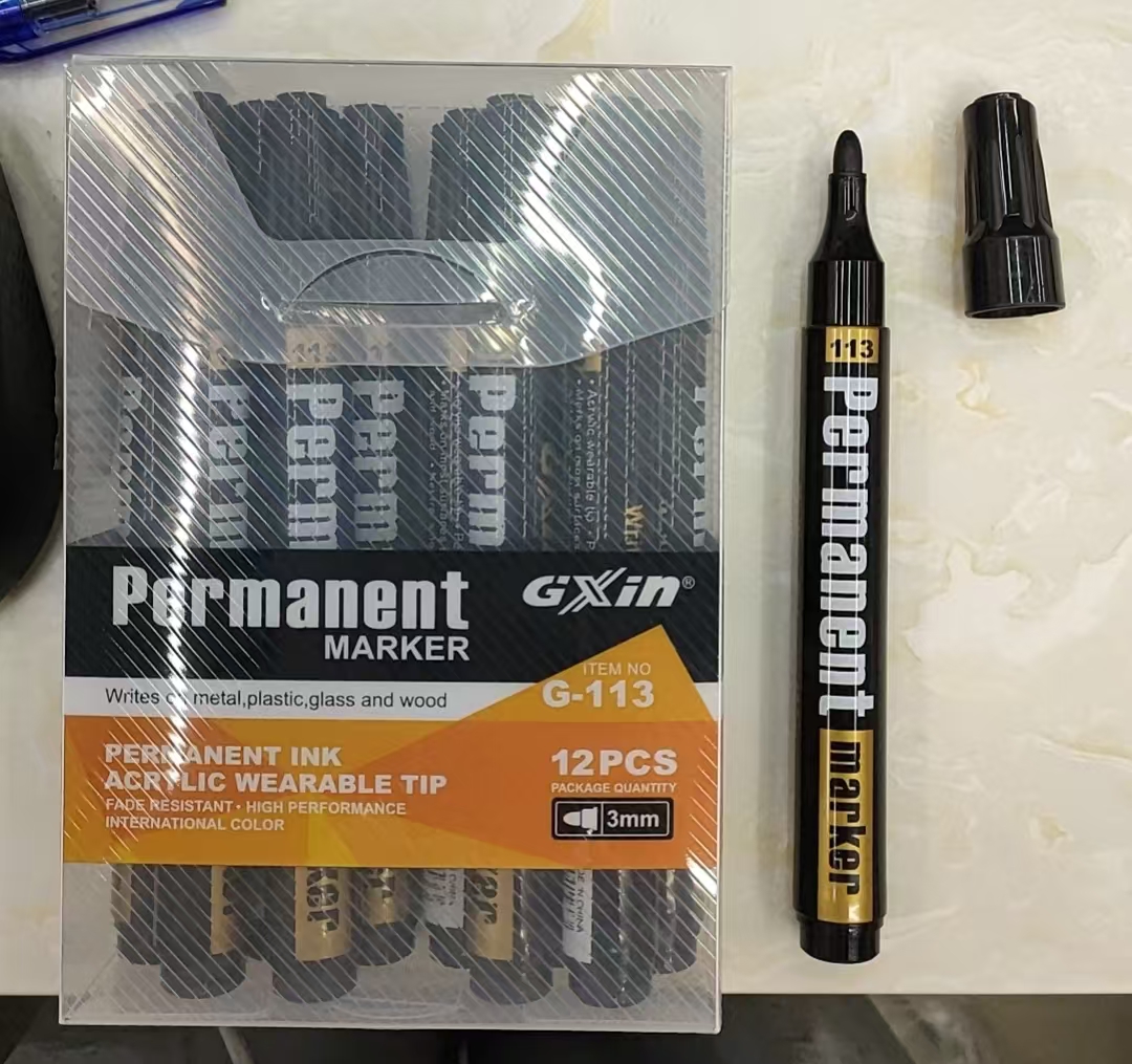 The oil-based marker pen G113 has a smooth and round tip for writing. For export orders, you can order Xia Xing Gxin Item Picture