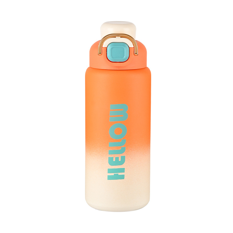 Z37-81042024 New gradient stainless steel insulated cup, high appearance level for girls, straw cup, insulated and cold preservation pot Application Scenario