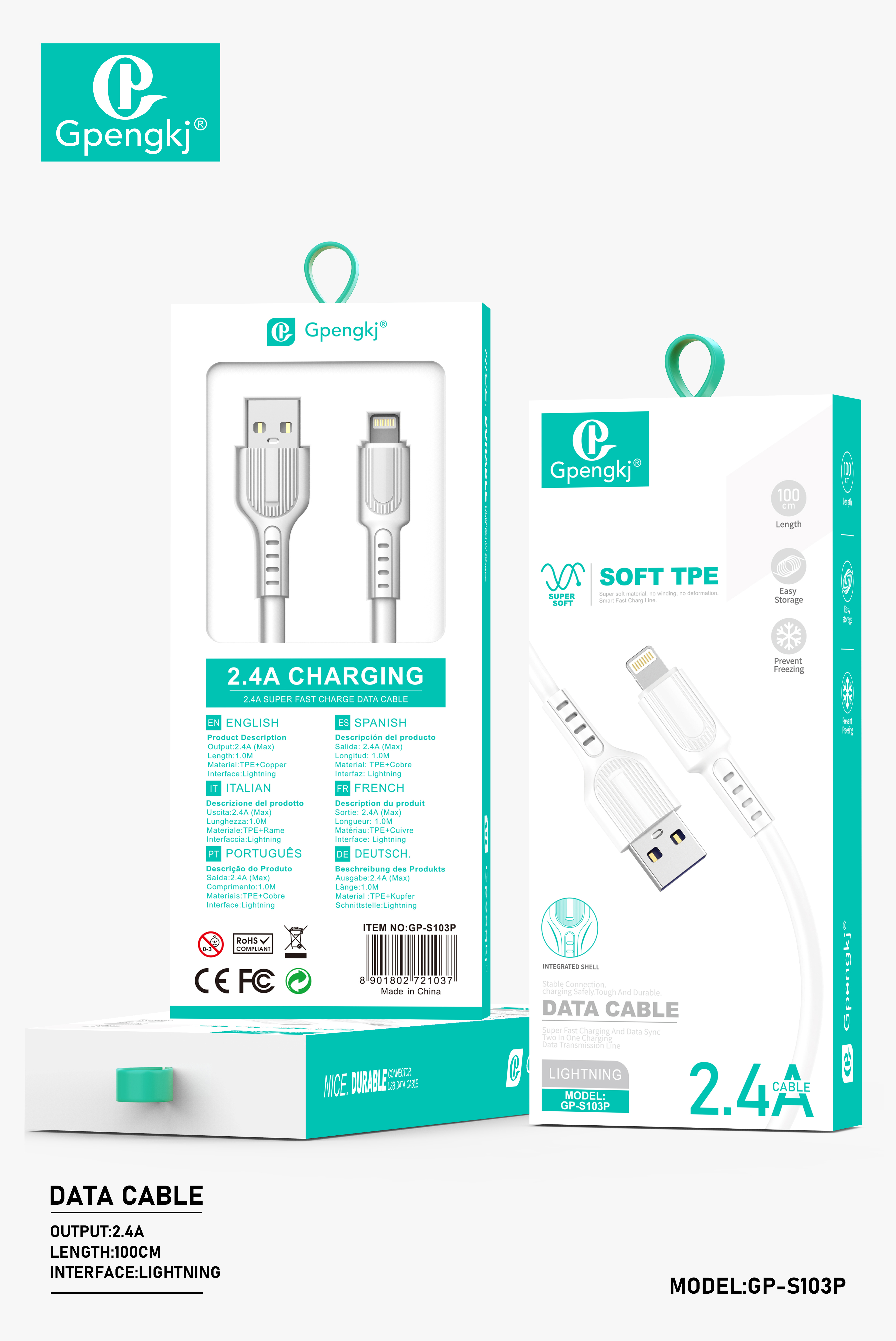 Data Cable Usb Charger Cable Fast Charge Data Cable For Apple Huawei Type-C Android V8 Mobile Phone Line Fast Charge (Price Negotiable) Item Picture