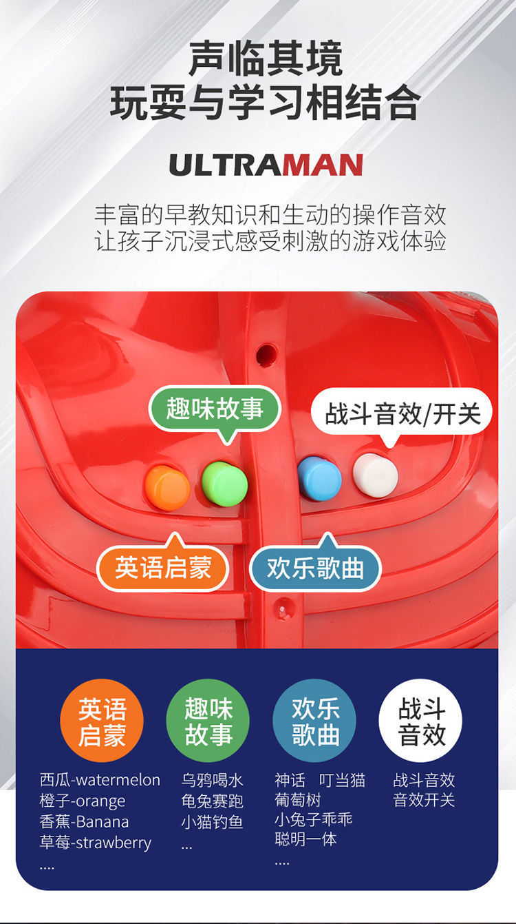 超大赛罗奥特曼人偶玩具套装带早教故事儿童男孩生日礼物关节可动详情6