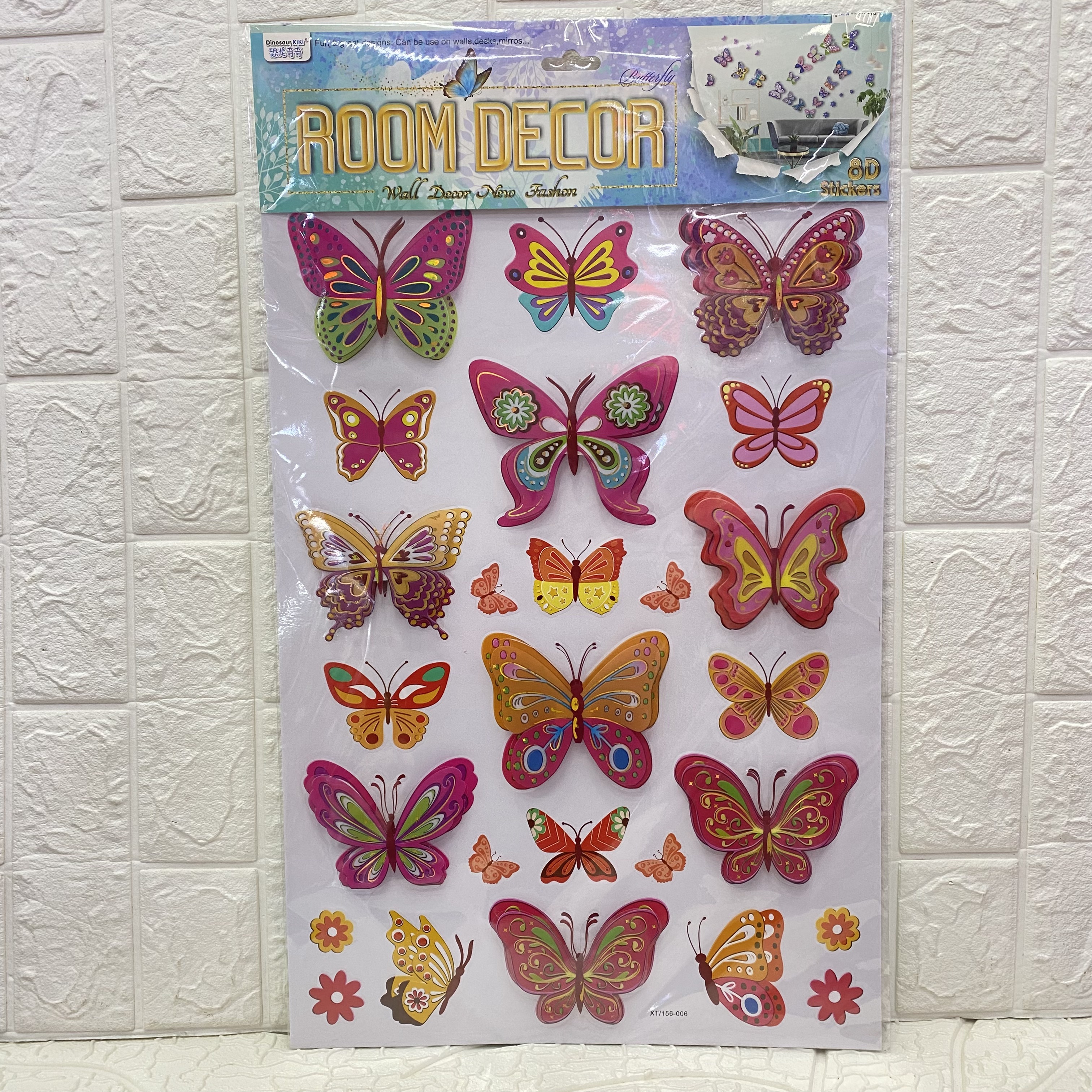 8D Three-dimensional Butterfly wall stickers, 8D three-dimensional layered wall stickers, 12 types of living room wall decoration wall stickers