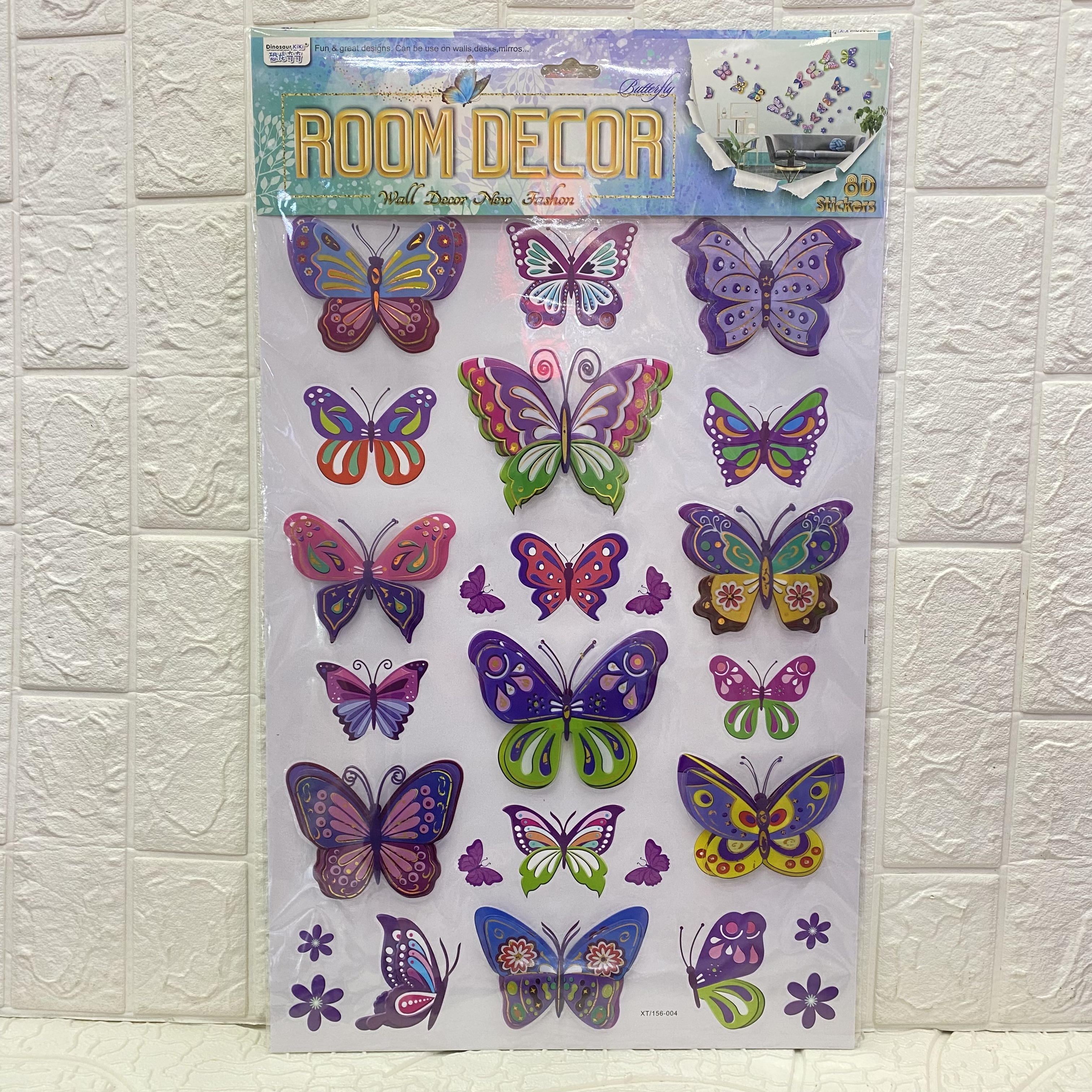 8D Three-dimensional Butterfly wall stickers, 8D three-dimensional layered wall stickers, 12 types of living room wall decoration wall stickers Specification image