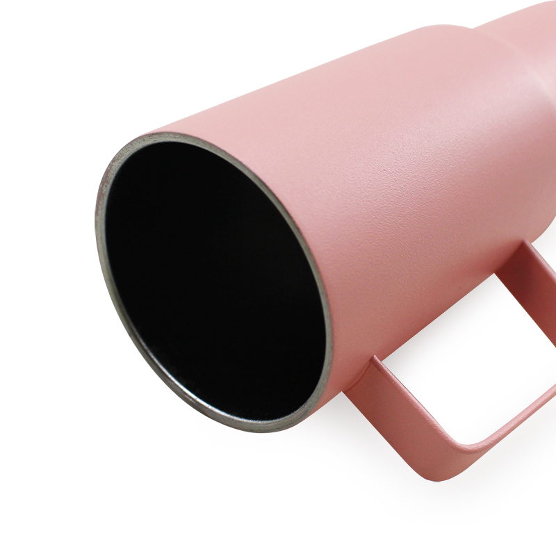 新款双层不锈钢透明盖咖啡杯带吸管5oz手柄杯便携汽车杯派对杯细节图