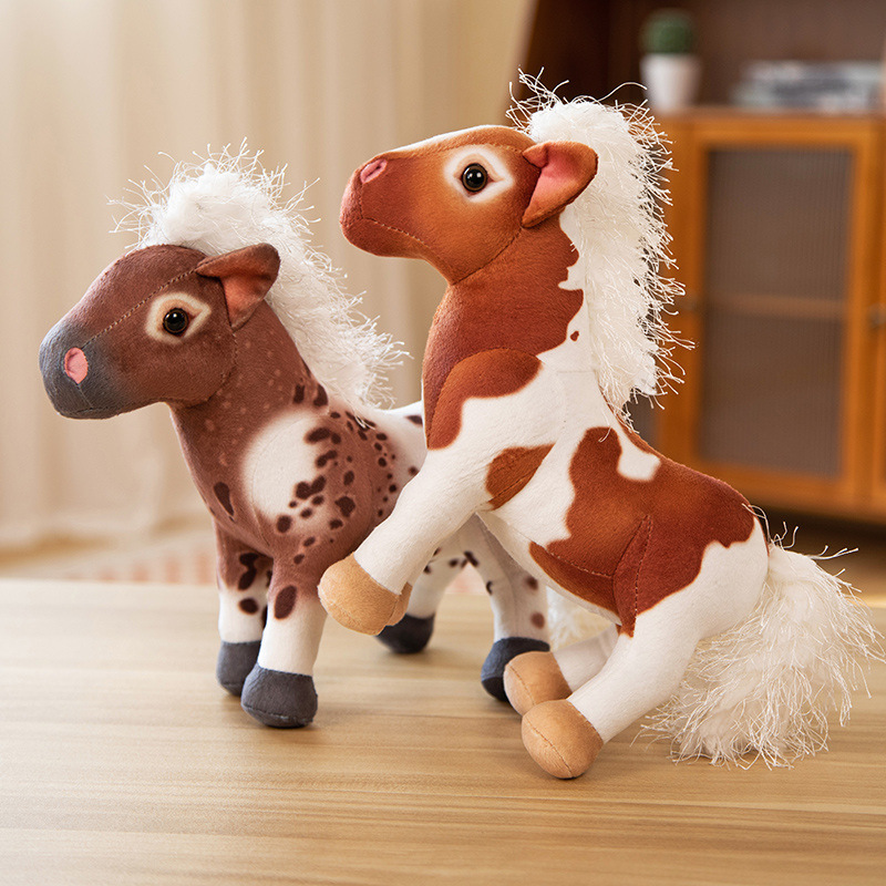 Simulated little horse plush toys, little horse dolls, kindergarten baby cloth dolls, photography teaching props pic 3
