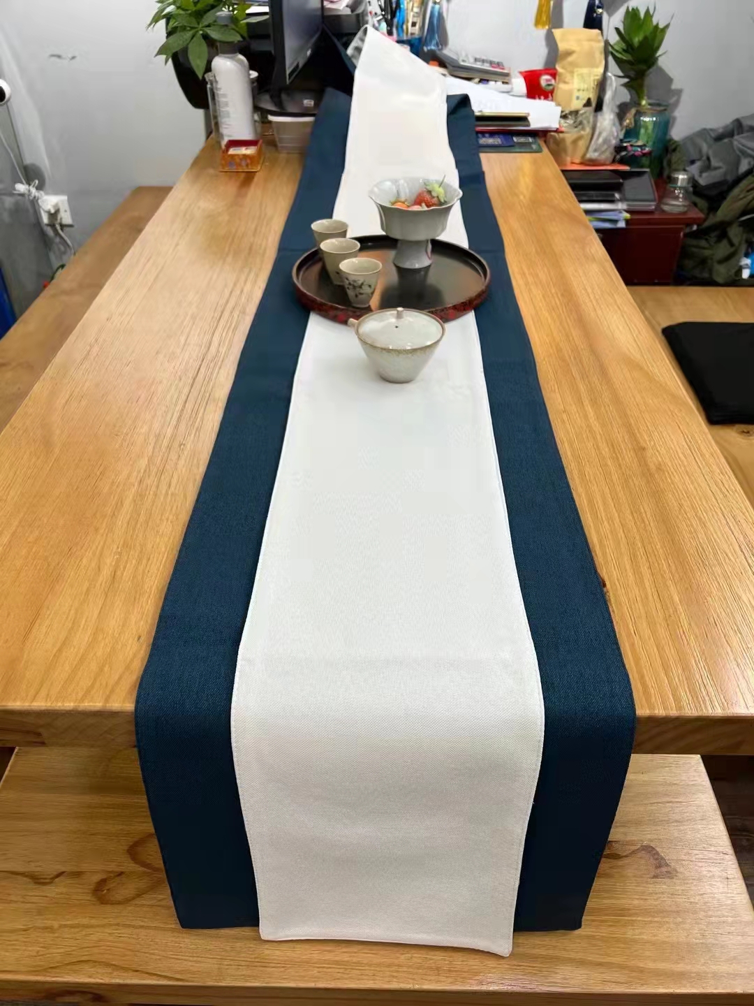 桌旗茶旗简约纯色桌旗茶席茶垫茶席桌旗