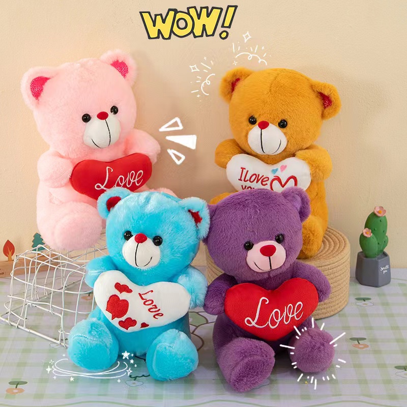 A 25cm heart-shaped plush bear details Picture