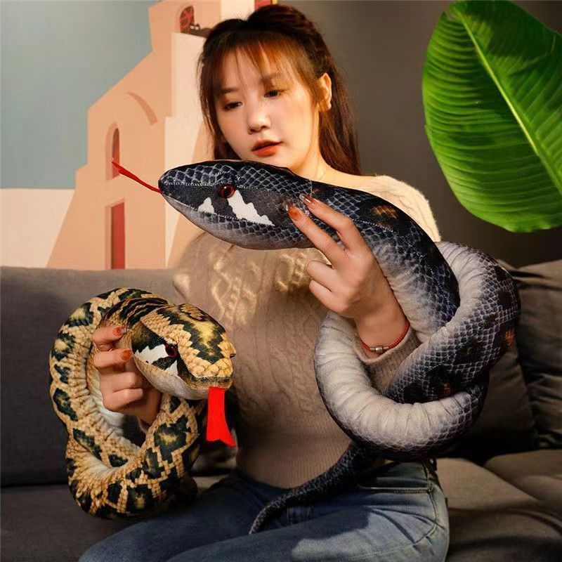 Special plush toy dolls for the Yingge Dance Snake Festival, featuring simulated pythons, long straight snakes, and large sizes Application Scenario