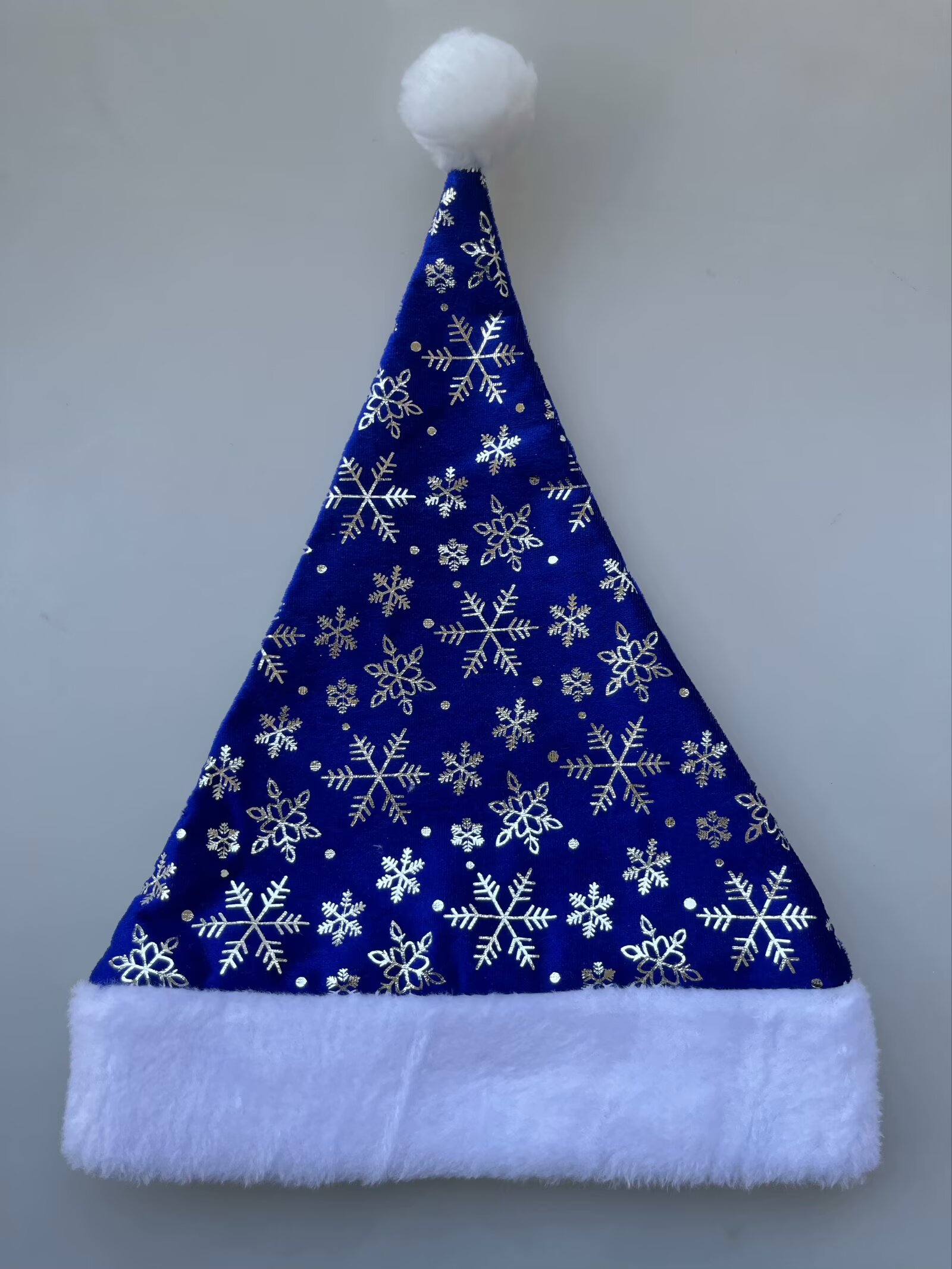 Christmas hats, children's gilded snowflakes, music festival costumes, accessories, headwear, plush fabric, Santa Claus hats Item Picture