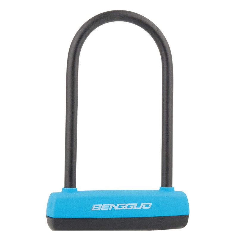0521 Bicycle U-shaped lock Silicone lock Electric bike Double Opening Thickened and hardened anti-shear lock Motorcycle anti-theft lock U-shaped double opening lock Specification image