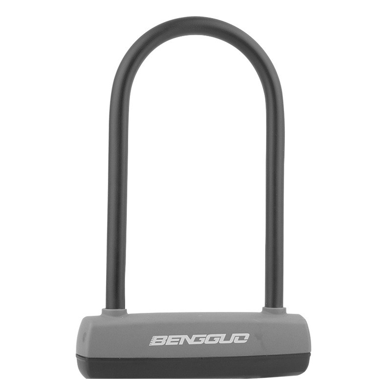 0521 Bicycle U-shaped lock Silicone lock Electric bike Double Opening Thickened and hardened anti-shear lock Motorcycle anti-theft lock U-shaped double opening lock Application Scenario