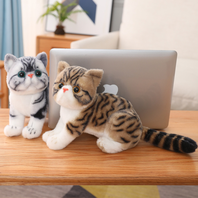 仿真加菲猫毛绒玩具软萌小猫咪公仔可爱猫咪玩偶布娃娃生日礼物女毛绒玩具娃娃玩偶小动物毛绒玩具