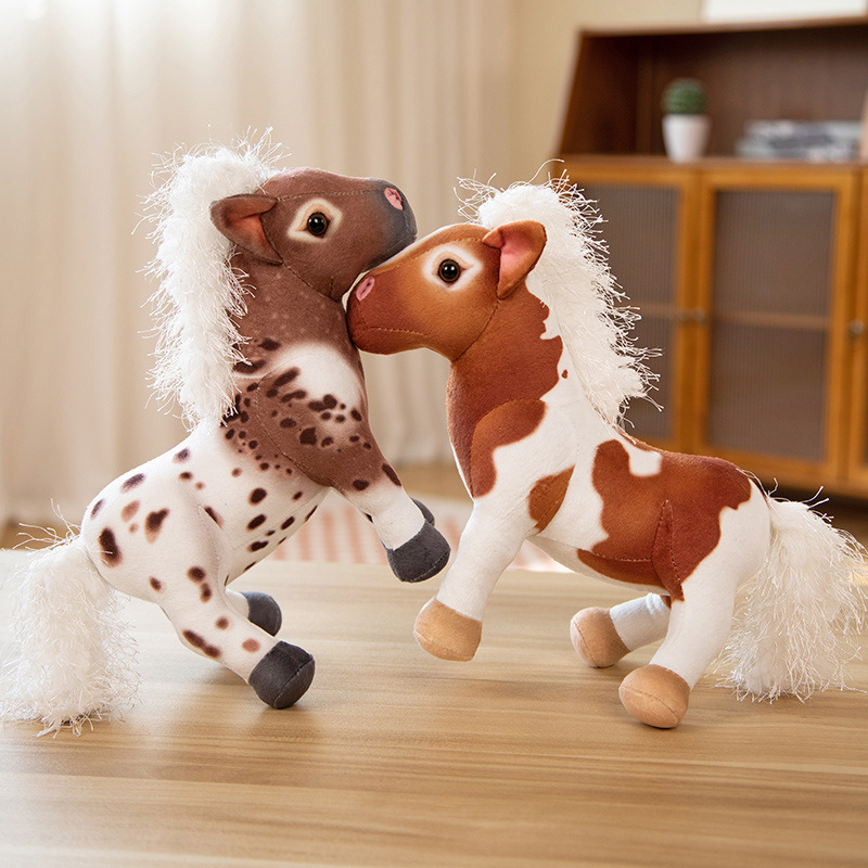 Simulated little horse plush toys, little horse dolls, kindergarten baby cloth dolls, photography teaching props pic 7
