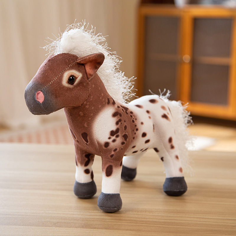 Simulated little horse plush toys, little horse dolls, kindergarten baby cloth dolls, photography teaching props Item Picture