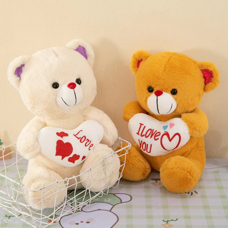 A 25cm heart-shaped plush bear Item Picture