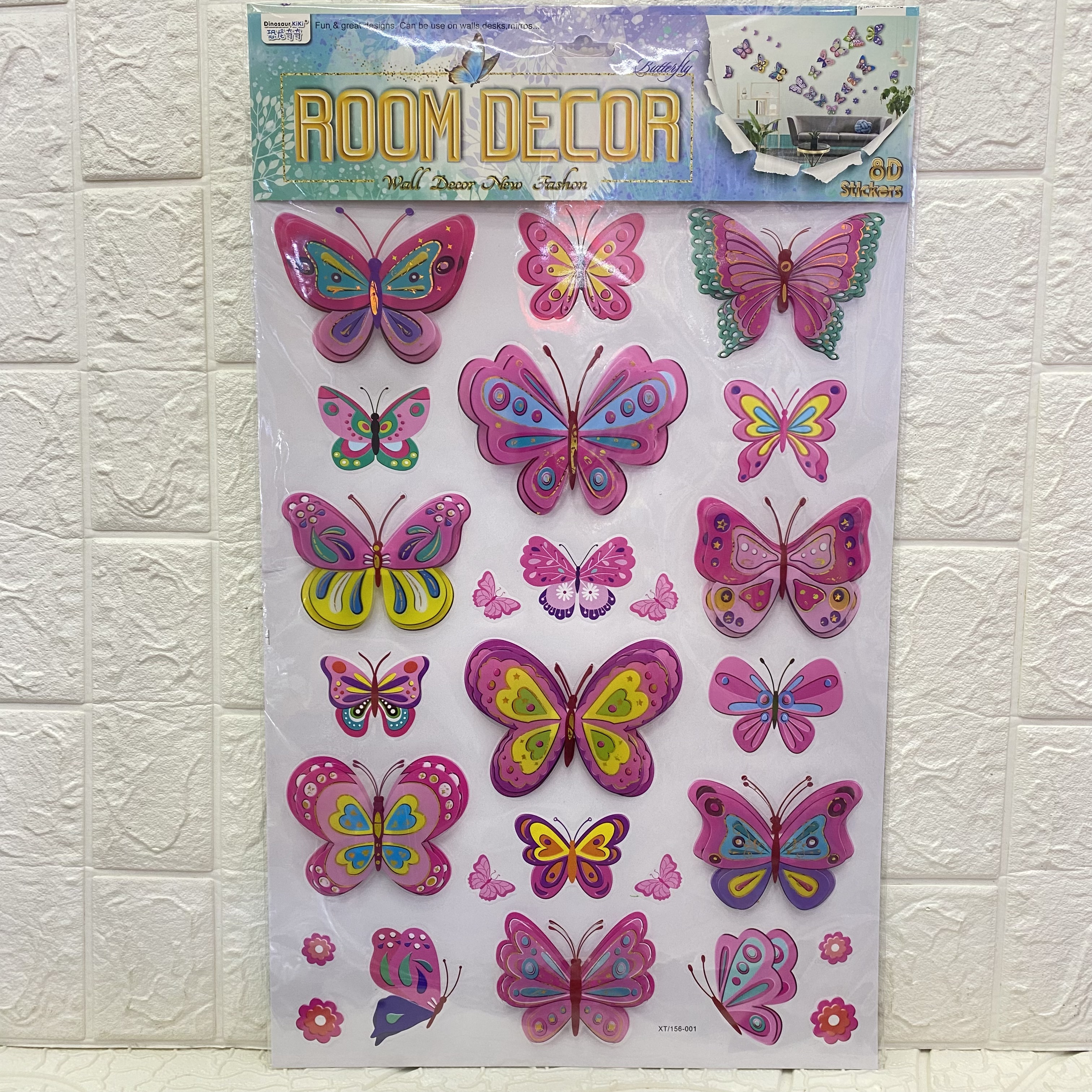 8D Three-dimensional Butterfly wall stickers, 8D three-dimensional layered wall stickers, 12 types of living room wall decoration wall stickers Item Picture