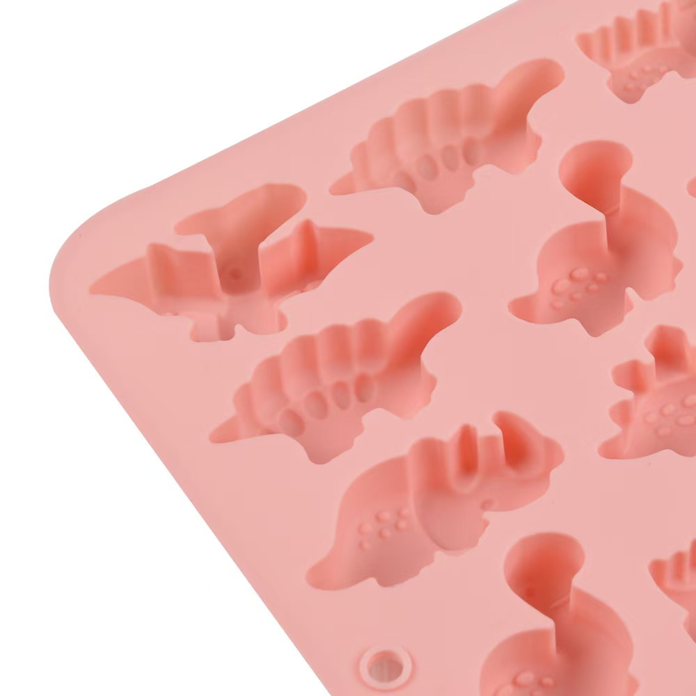 The popular Douyin Douyin cartoon Jurassic dinosaur cake silicone mold, homemade chocolate mold, cartoon cute 12-hole DIY silicone mold Item Picture