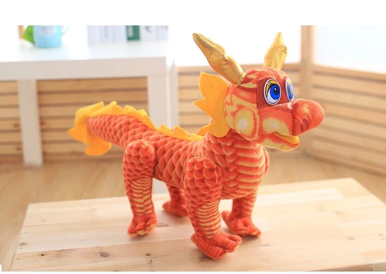 Traditional Chinese dragon plush toys, big dragon figurines, Dragon Year zodiac dolls, cloth dolls, factory direct sales, plush toys, dolls, small animal plush toys, dolls pic 5