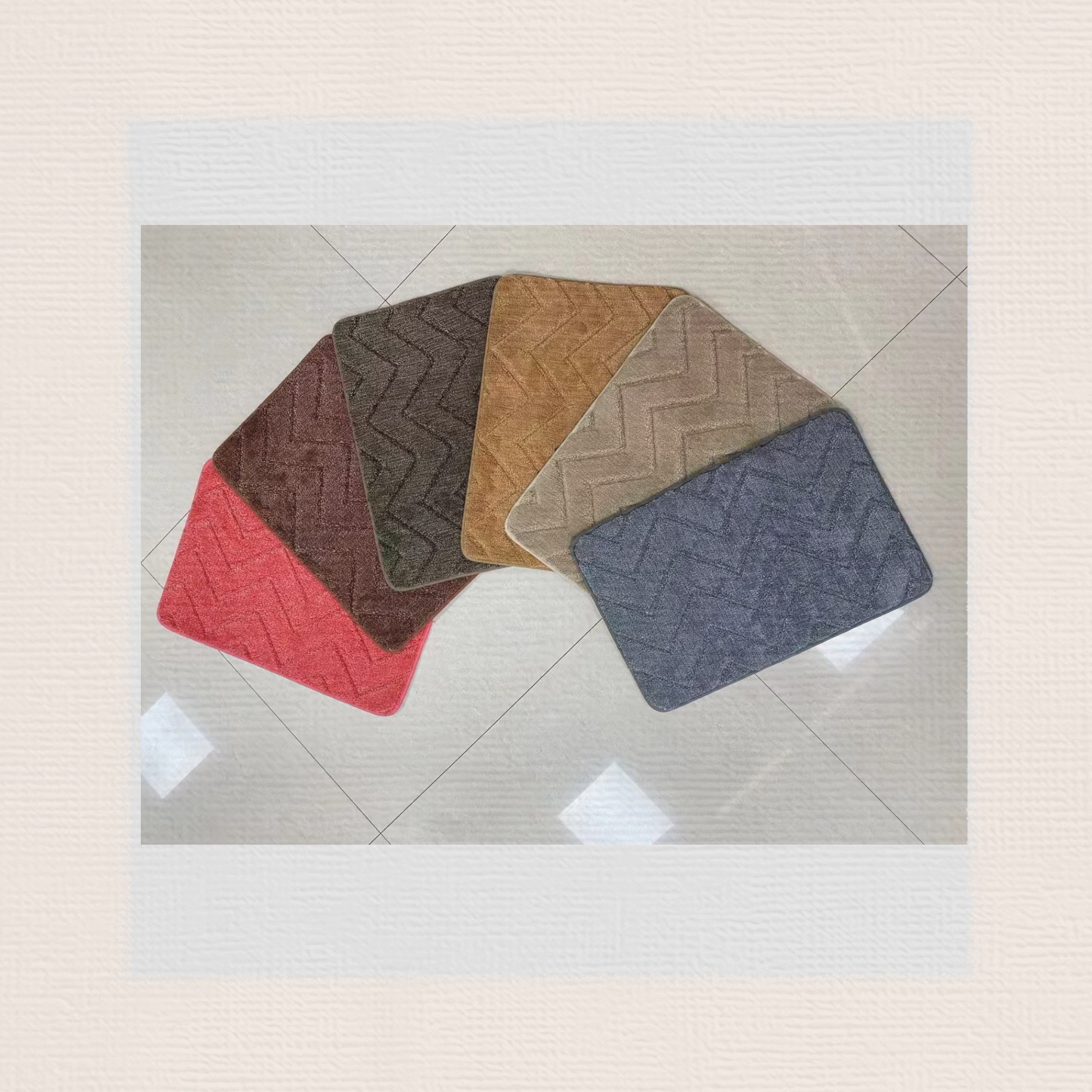 New plain ultra-fine anti-slip floor mat, door mat, living room mat, bed mat, water-absorbing anti-slip mat, bathroom mat and kitchen mat, size 40*60cm full figure