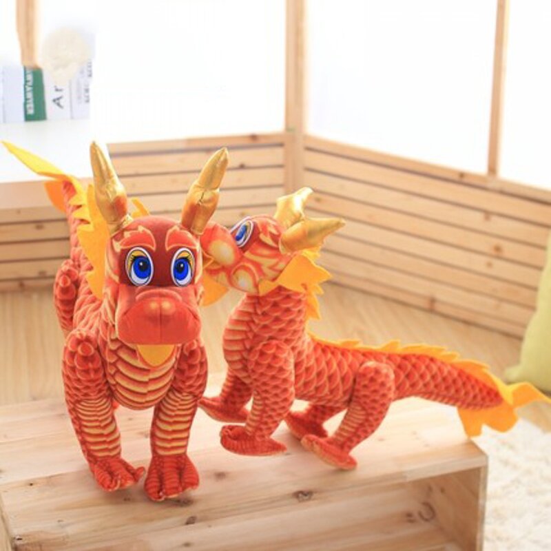 Traditional Chinese dragon plush toys, big dragon figurines, Dragon Year zodiac dolls, cloth dolls, factory direct sales, plush toys, dolls, small animal plush toys, dolls details Picture