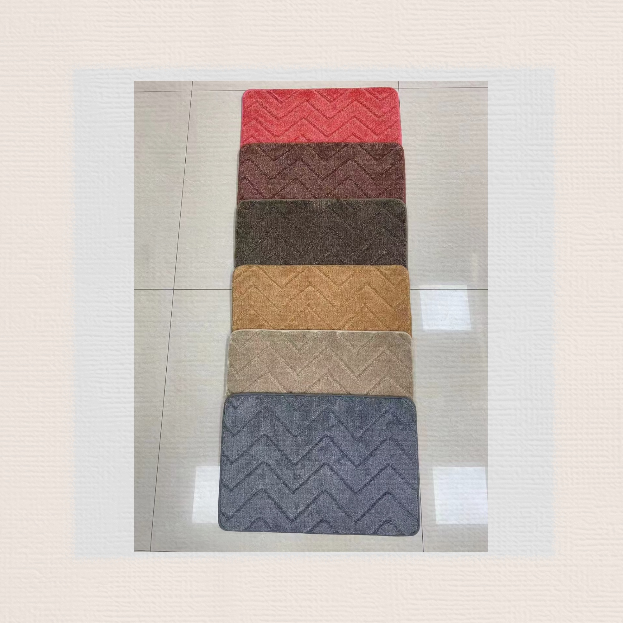New plain ultra-fine anti-slip floor mat, door mat, living room mat, bed mat, water-absorbing anti-slip mat, bathroom mat and kitchen mat, size 40*60cm Item Picture