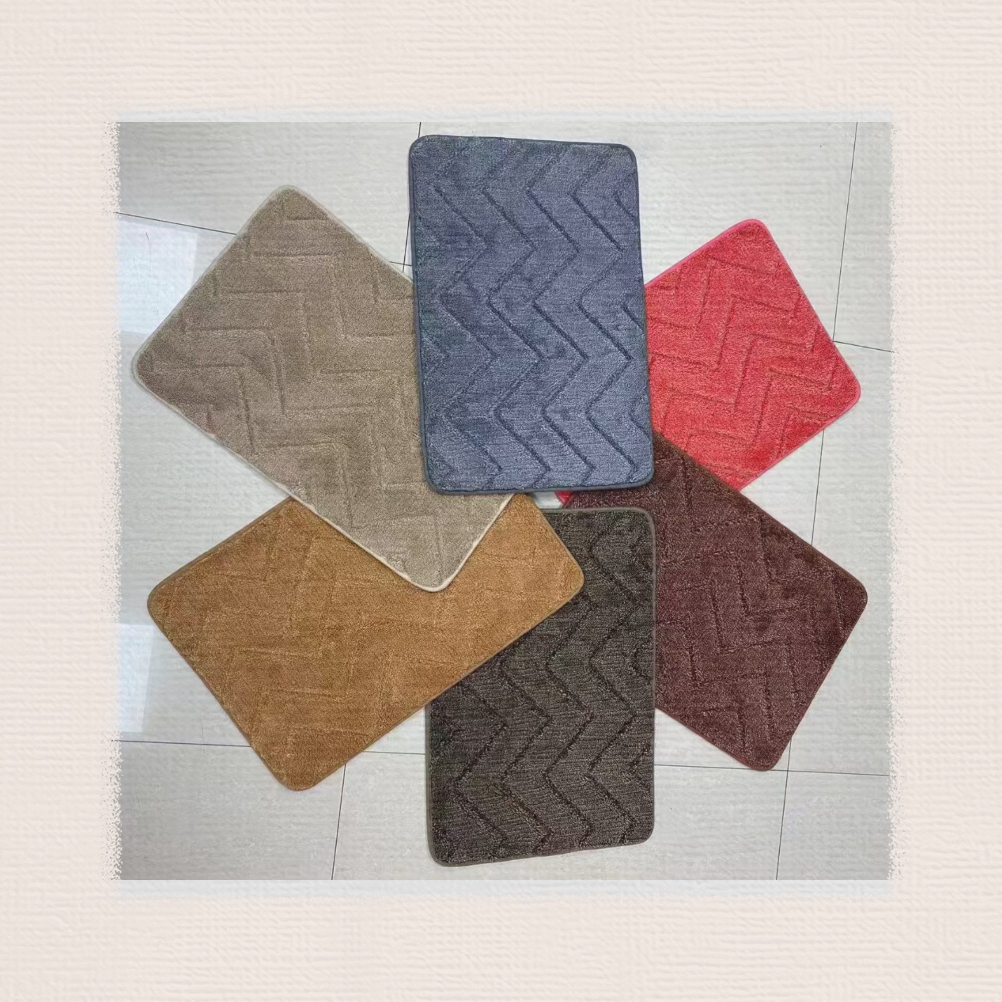 New plain ultra-fine anti-slip floor mat, door mat, living room mat, bed mat, water-absorbing anti-slip mat, bathroom mat and kitchen mat, size 40*60cm Specification drawing