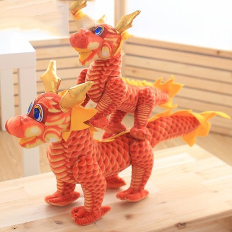 Traditional Chinese dragon plush toys, big dragon figurines, Dragon Year zodiac dolls, cloth dolls, factory direct sales, plush toys, dolls, small animal plush toys, dolls pic 4