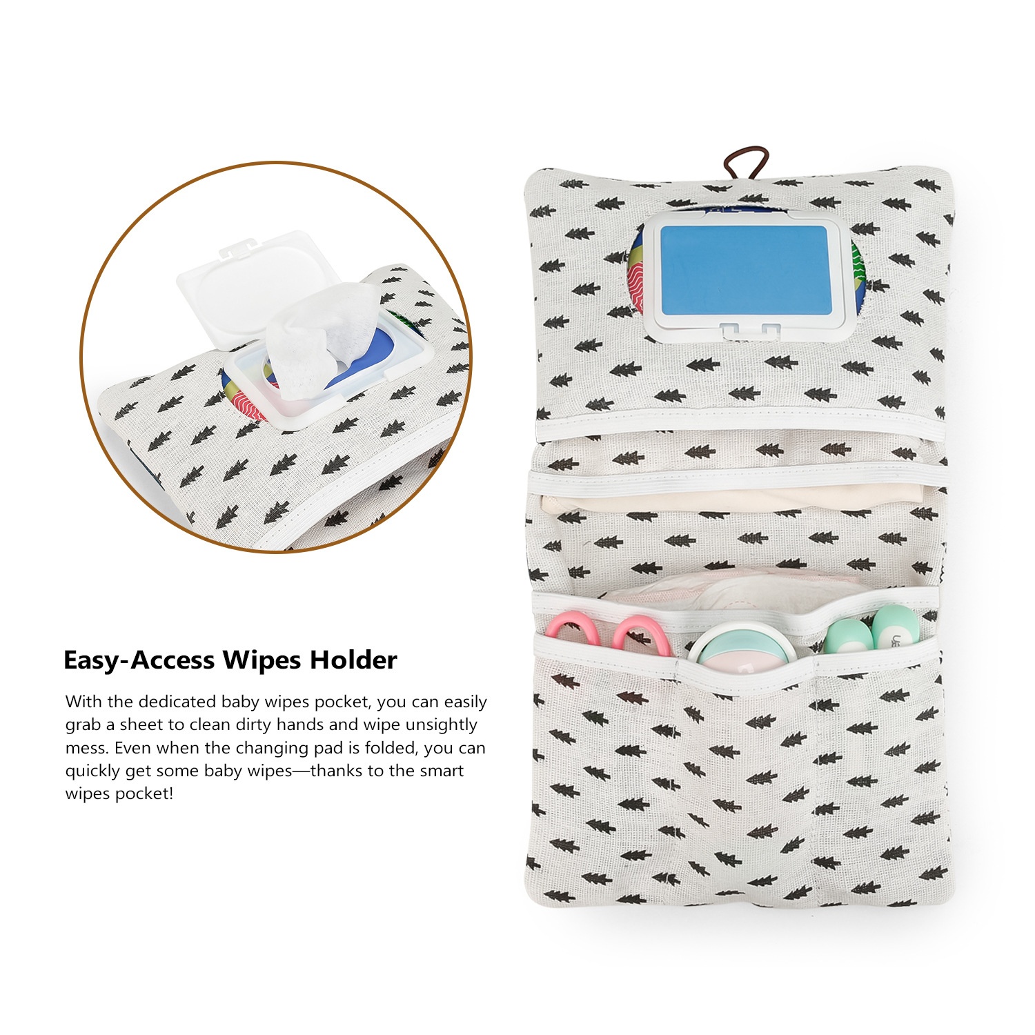 跨境热销便携式婴儿洗漱包母婴湿巾盒外出尿片袋婴儿尿不湿收纳袋详情3