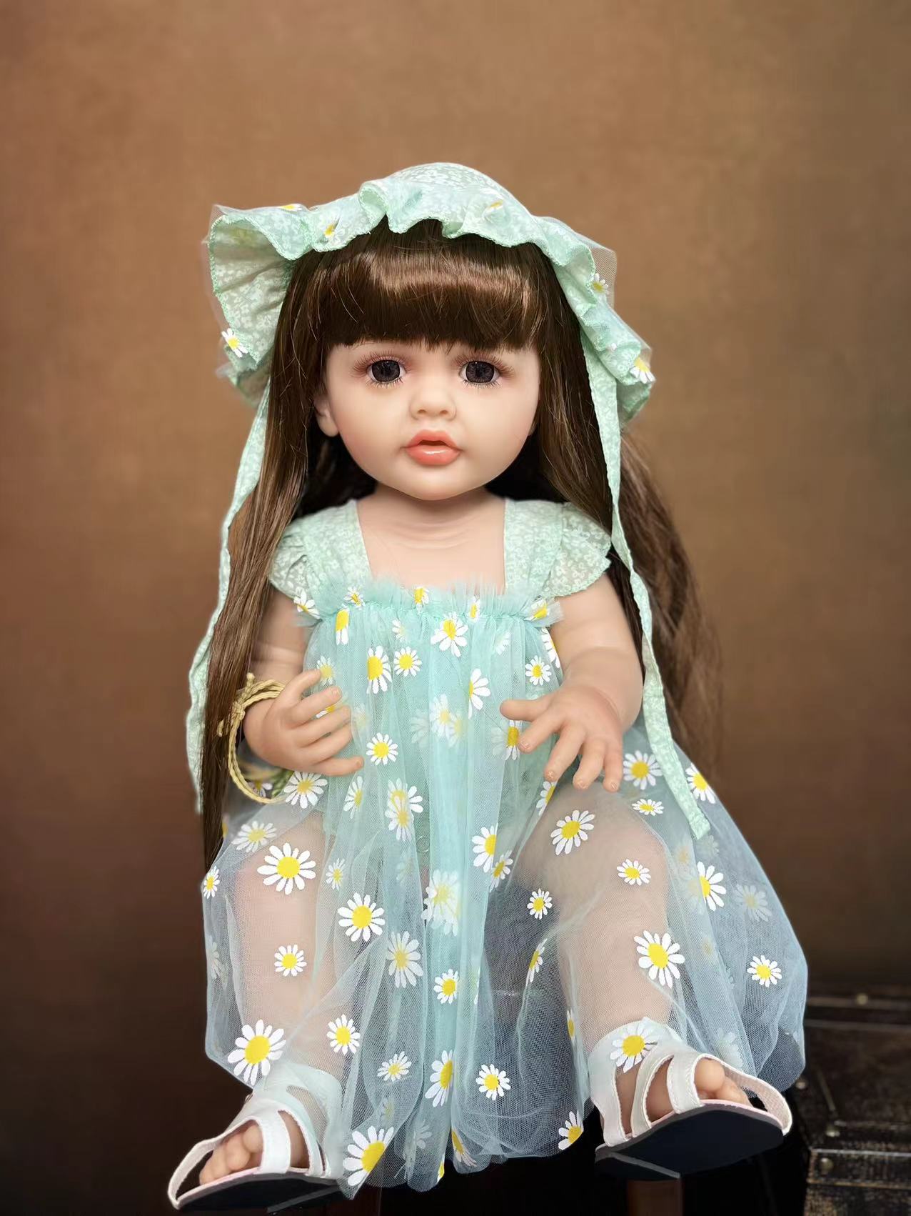 55Cm Full-Body Vinyl Doll, Reborn Doll Children's Companion Toy details Picture