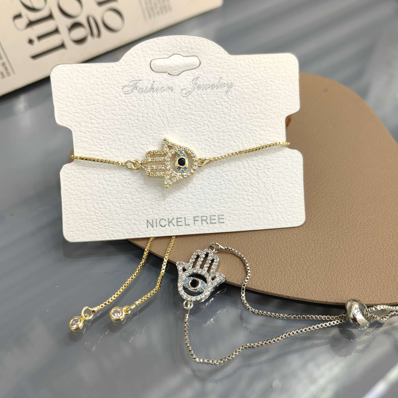 珍珠手链朱砂手串 高档手饰精致手链时尚饰品女士手饰礼品装饰品铜锆石抽拉金色白k流行经典爆款网红经典时尚复古法式欧美日韩火详情图18