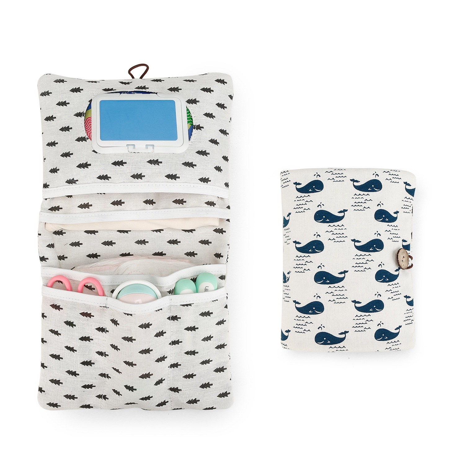 跨境热销便携式婴儿洗漱包母婴湿巾盒外出尿片袋婴儿尿不湿收纳袋详情1