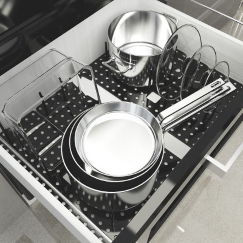 Anti-slip kitchen drawer, dish and plate storage, draining rack, multi-functional portable card slot type organization and storage rack