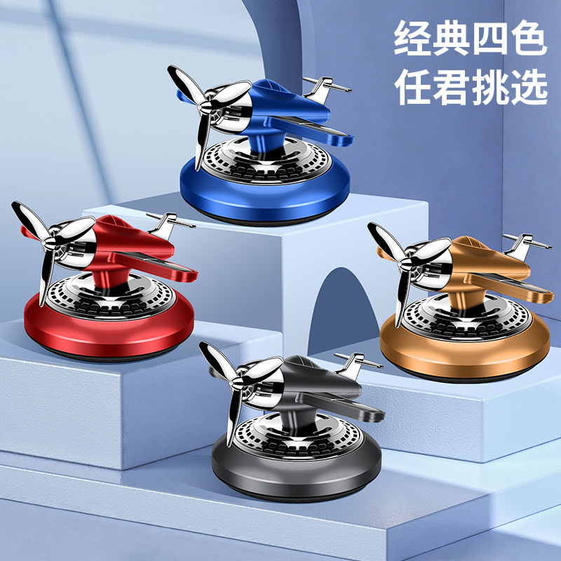 Solar-powered aircraft and car ornaments, center console aromatherapy fighter jets, new car perfume decorations, car aromatherapy Application Scenario