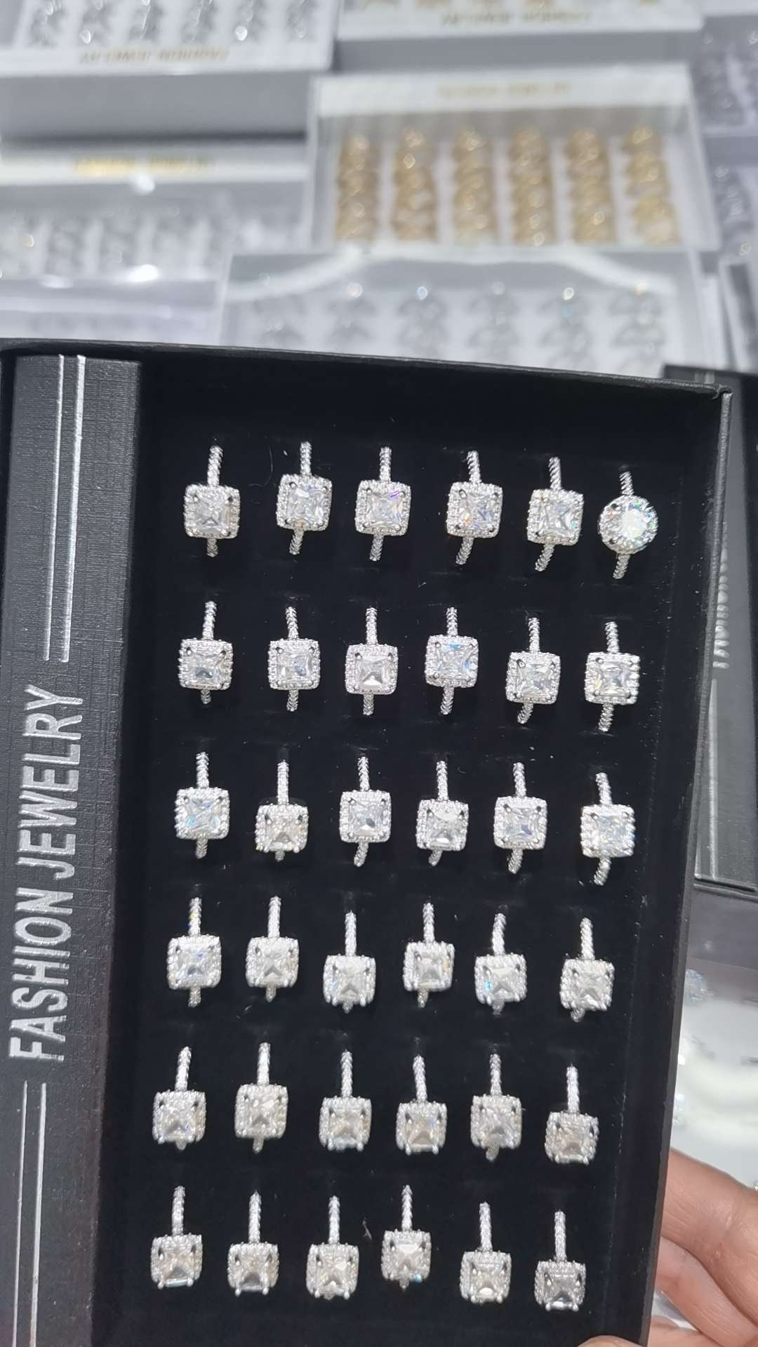 国标S925银戒托莫桑钻石戒指 珍珠饰品手饰 精致优雅时尚女士首饰礼物