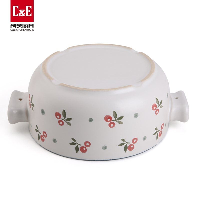 C&E Creative Ceramic steamer, with a high appearance level, is a multi-functional pot for steaming and boiling at the top and bottom, a soup pot, and kitchenware for home use pic 9